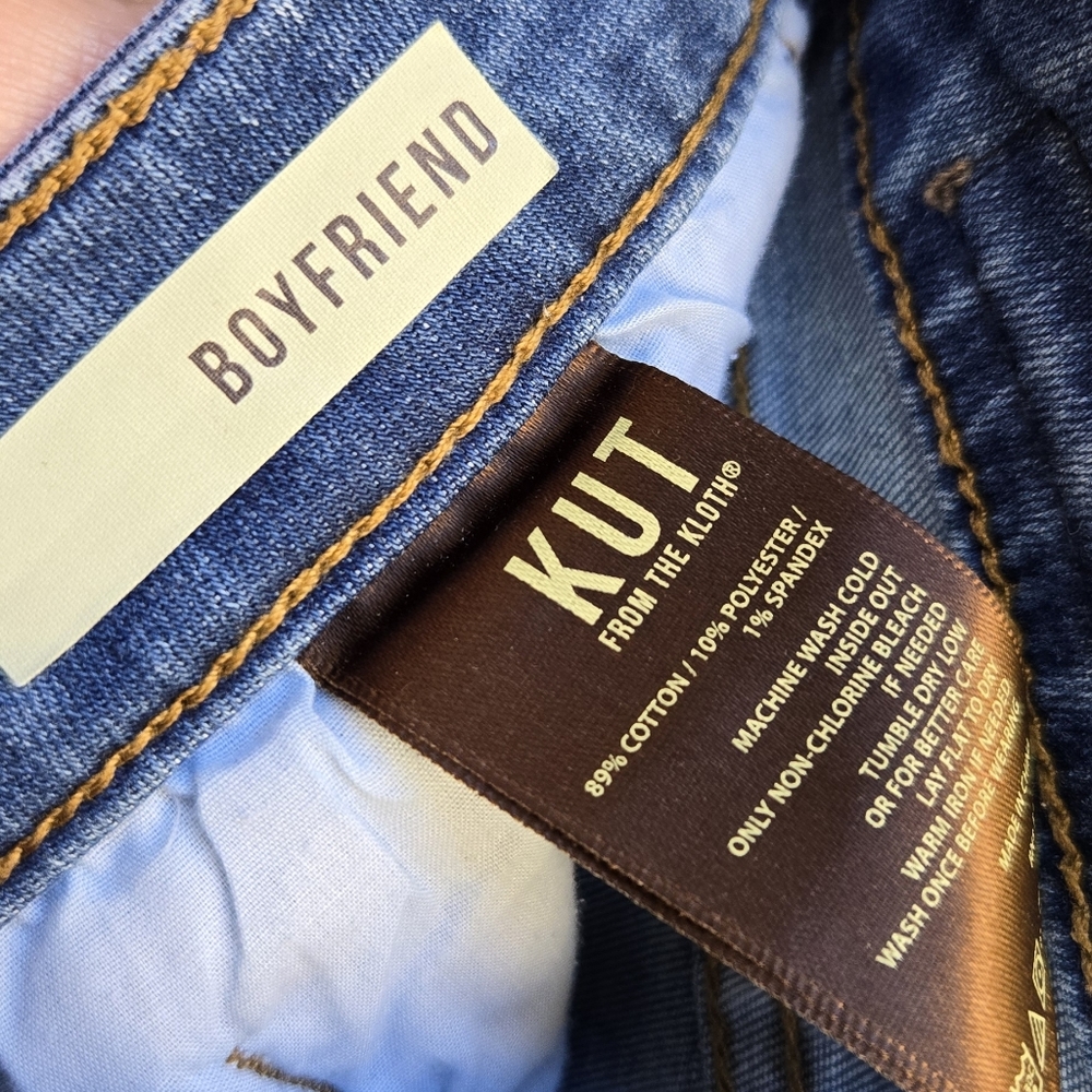 Kut From The Kloth Boyfriend Women's Light Blue Denim Jeans - Picture 7 of 7